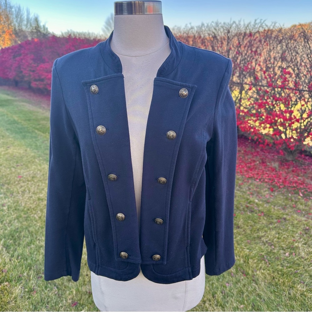Tommy Hilfiger Navy Blue Military Style Jacket Blazer Size S